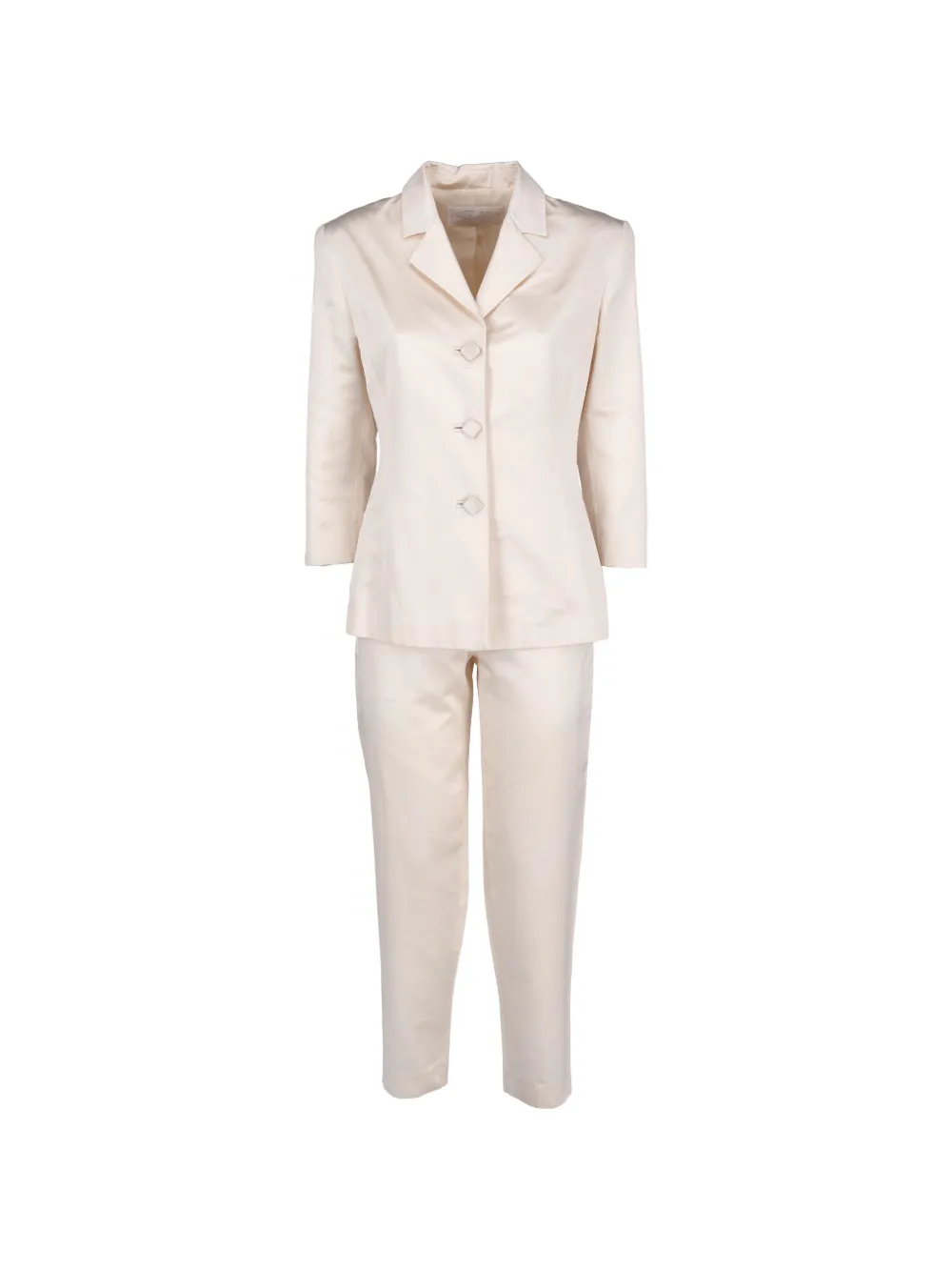 Genny Vintage satin trousers (set of two) - Weiß