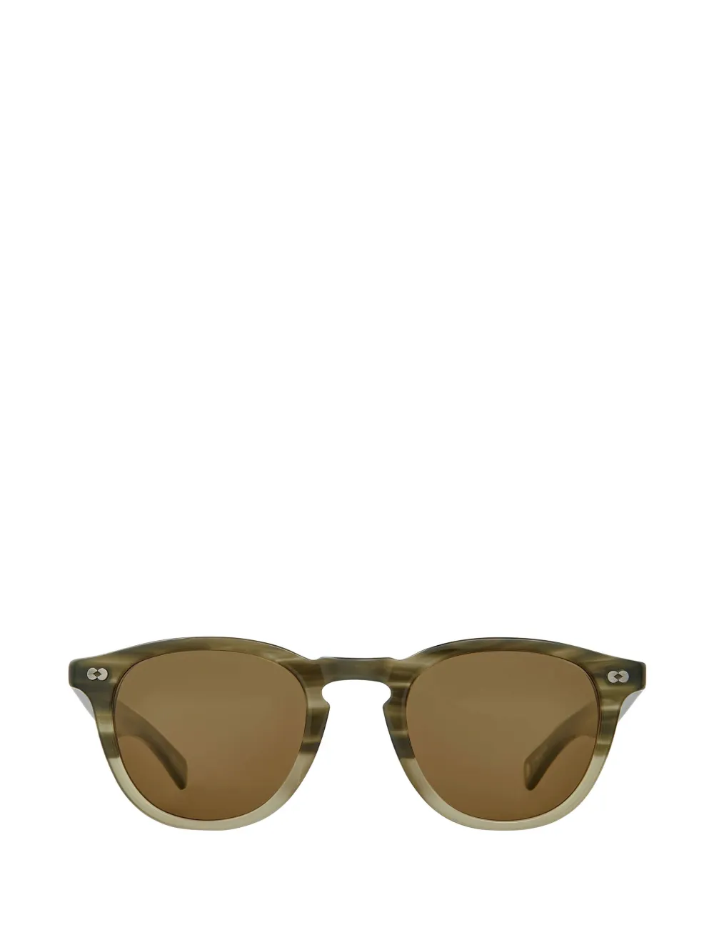 Garrett Leight Hampton round-frame sunglasses - Verde
