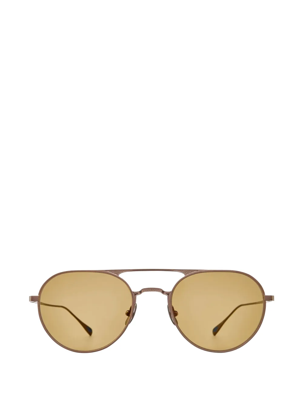 Garrett Leight Benny J pilot-frame sunglasses - Marrone