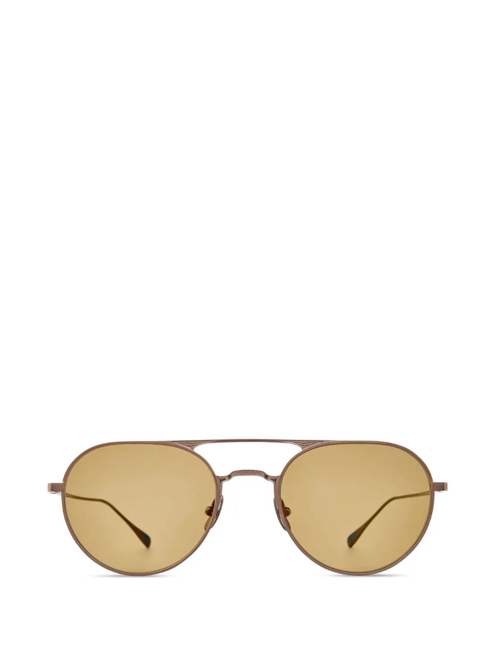 Garrett Leight Benny J pilot-frame sunglasses - Marrone