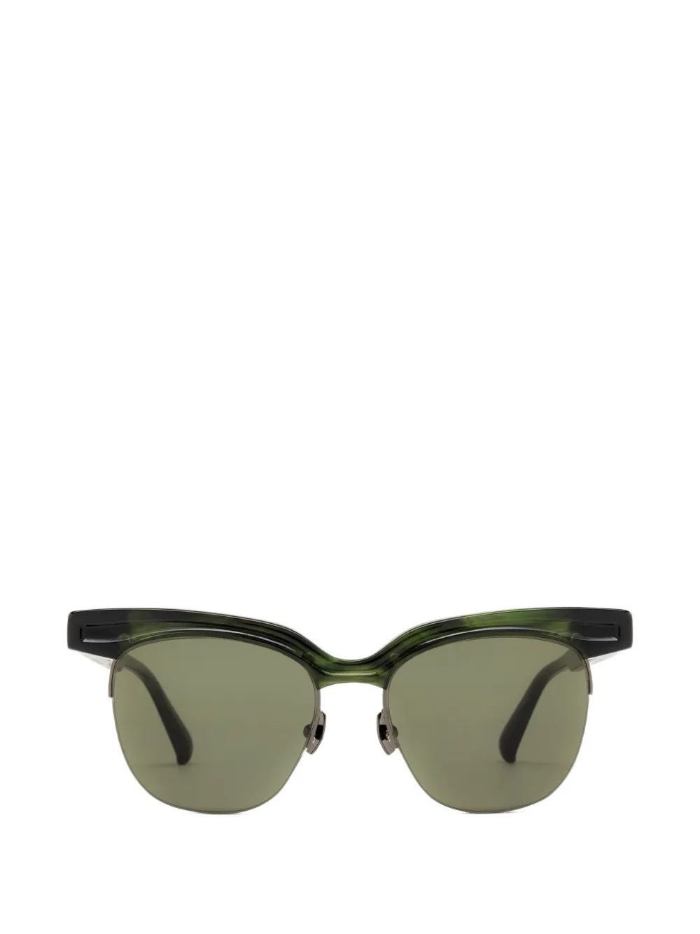 Yohji Yamamoto browline sunglasses - Verde