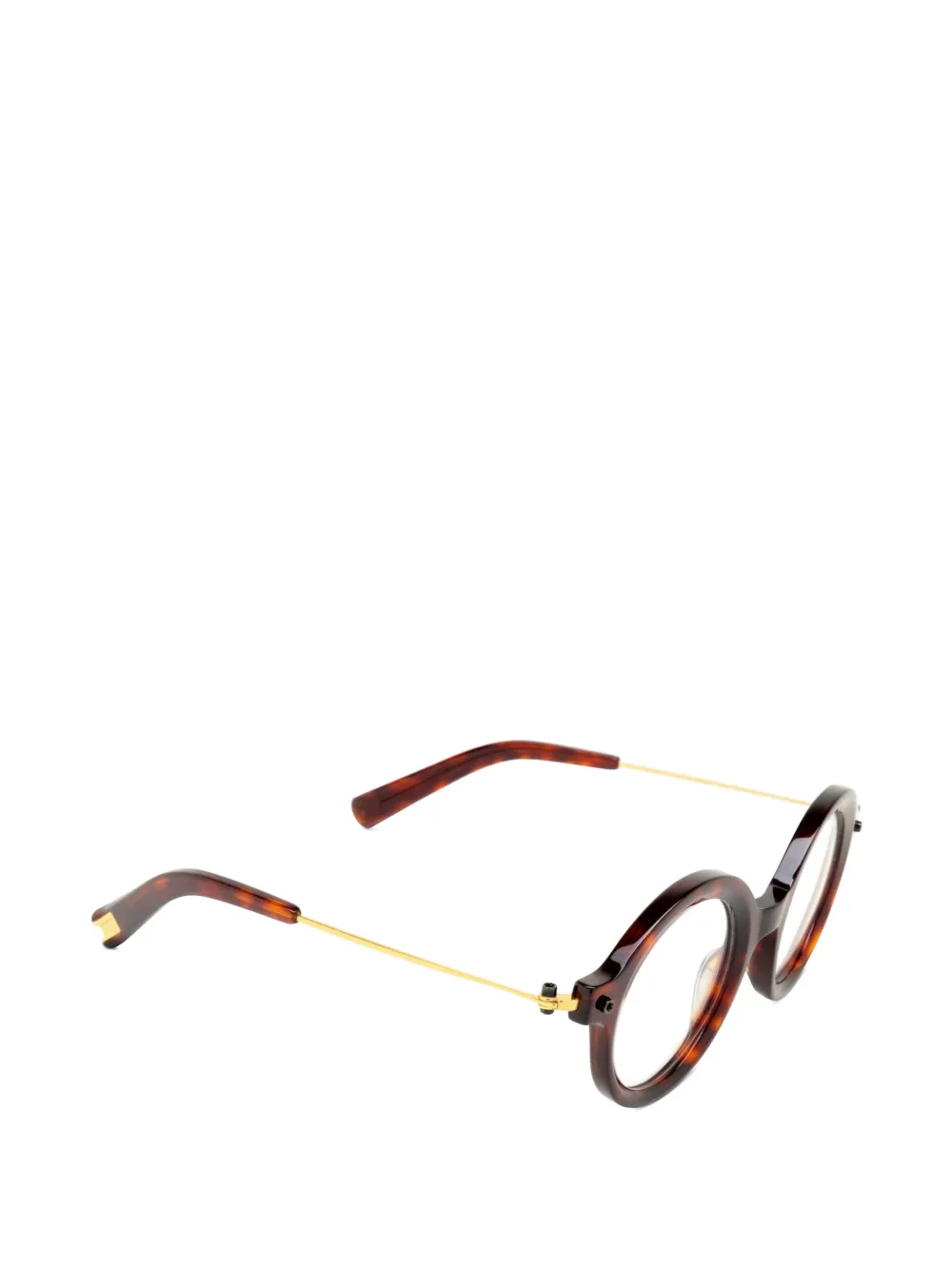 Yohji Yamamoto Bril met rond montuur Bruin