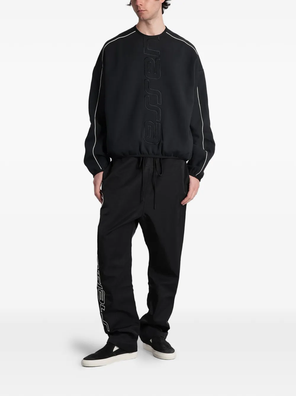 FEAR OF GOD ESSENTIALS trui met logo-reliëf Zwart