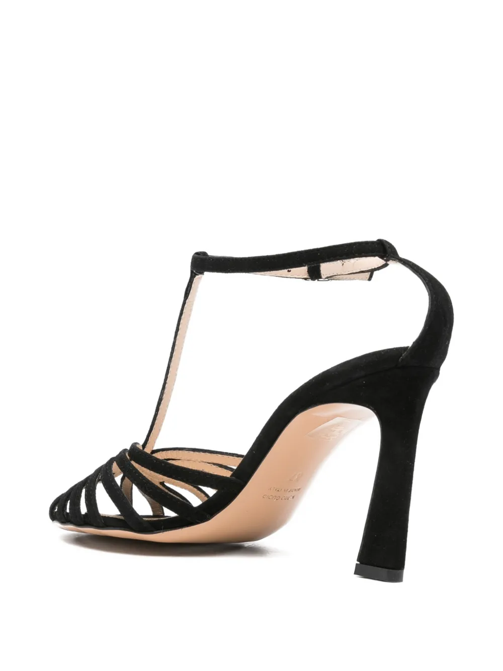 Anna F. caged T-bar sandals Zwart