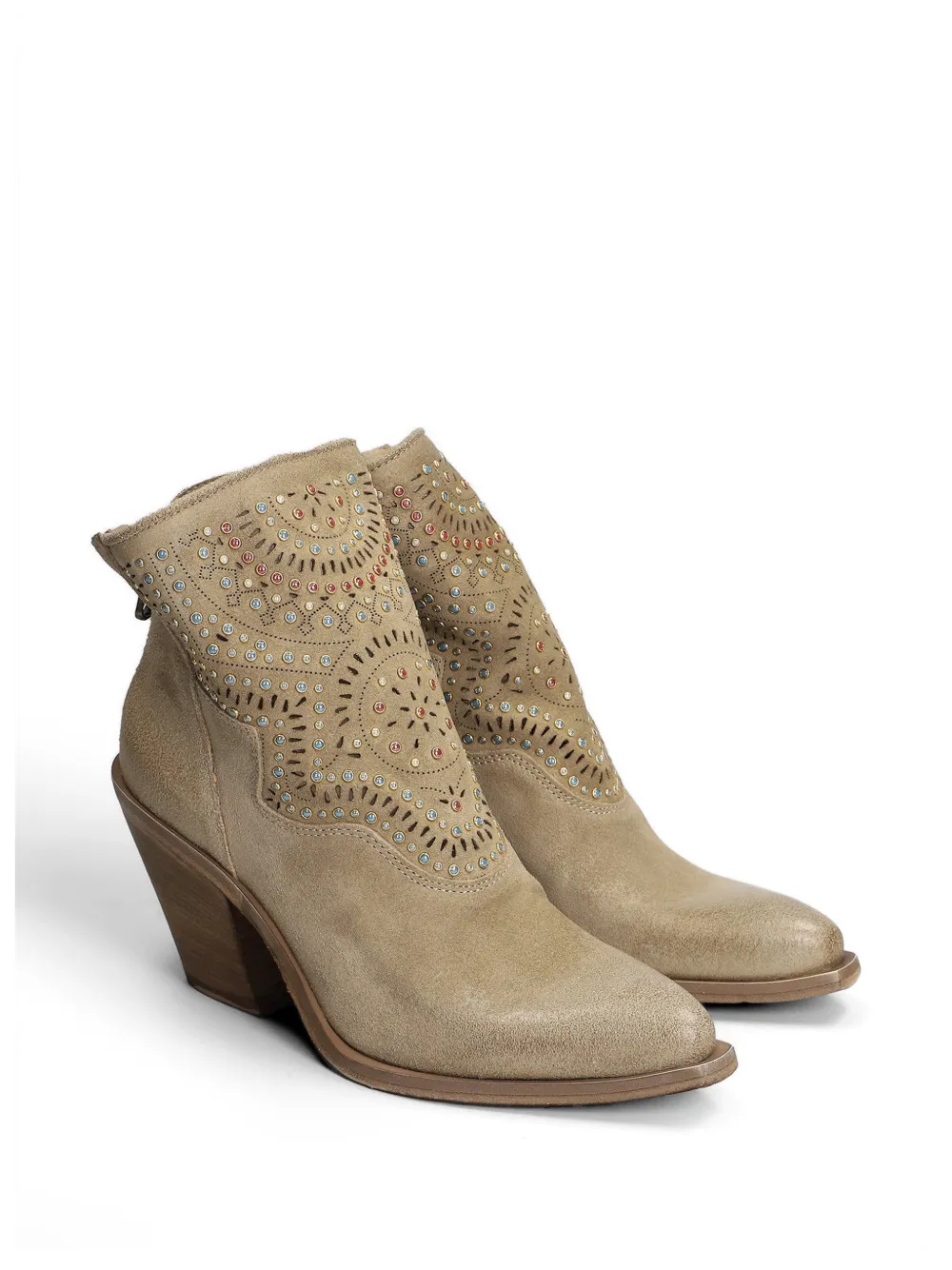 Metisse suede ankle boots Beige