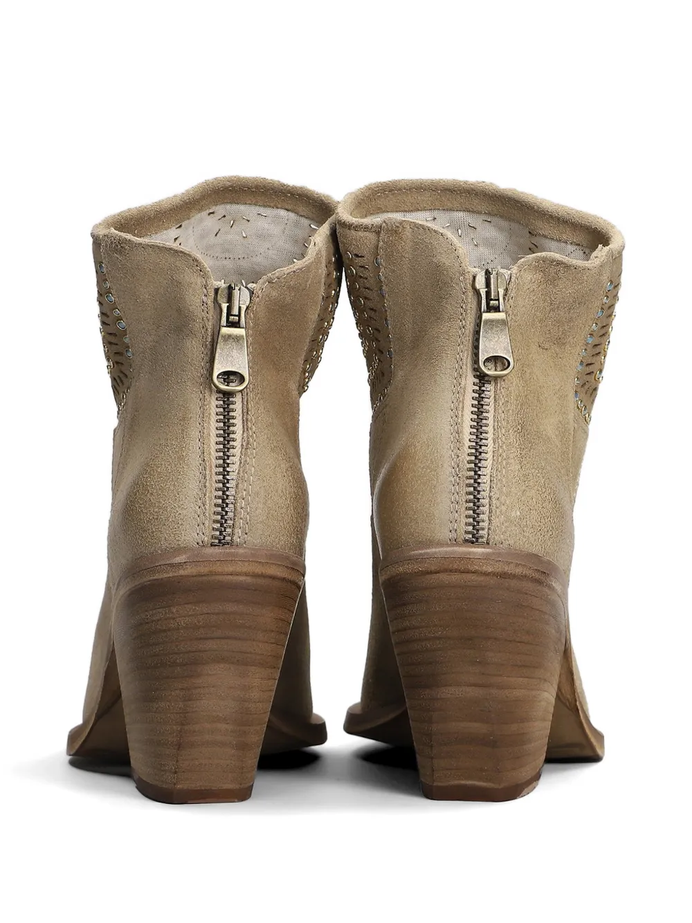 Metisse suede ankle boots Beige