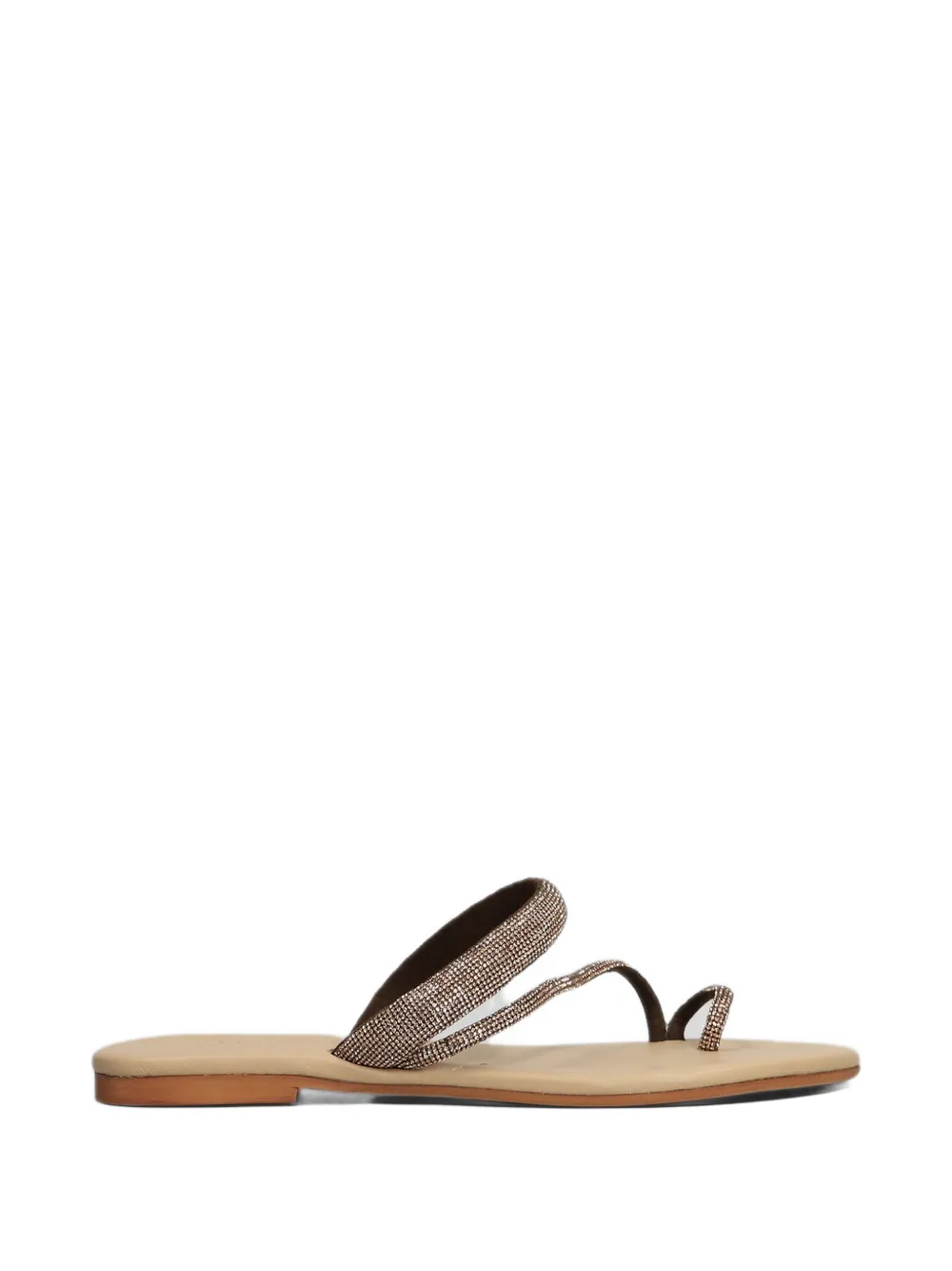 MC2 Saint Barth Cora Ring sandals with brown rhinestones - Marron MC2 Saint Barth Cora Ring sandals with brown rhinestones - Marron