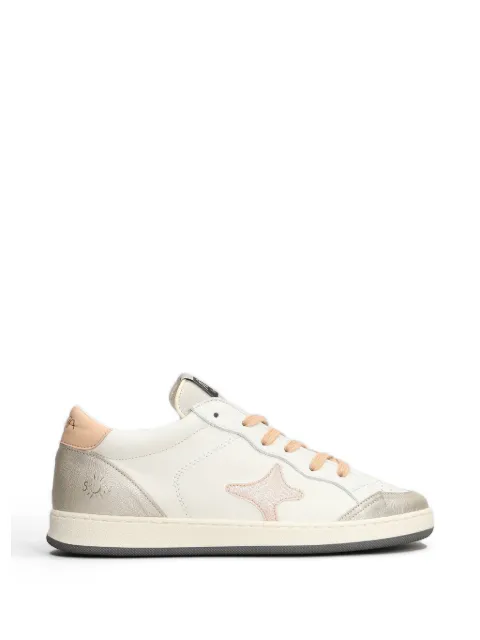Ama Brand star-patch metallic-effect sneakers