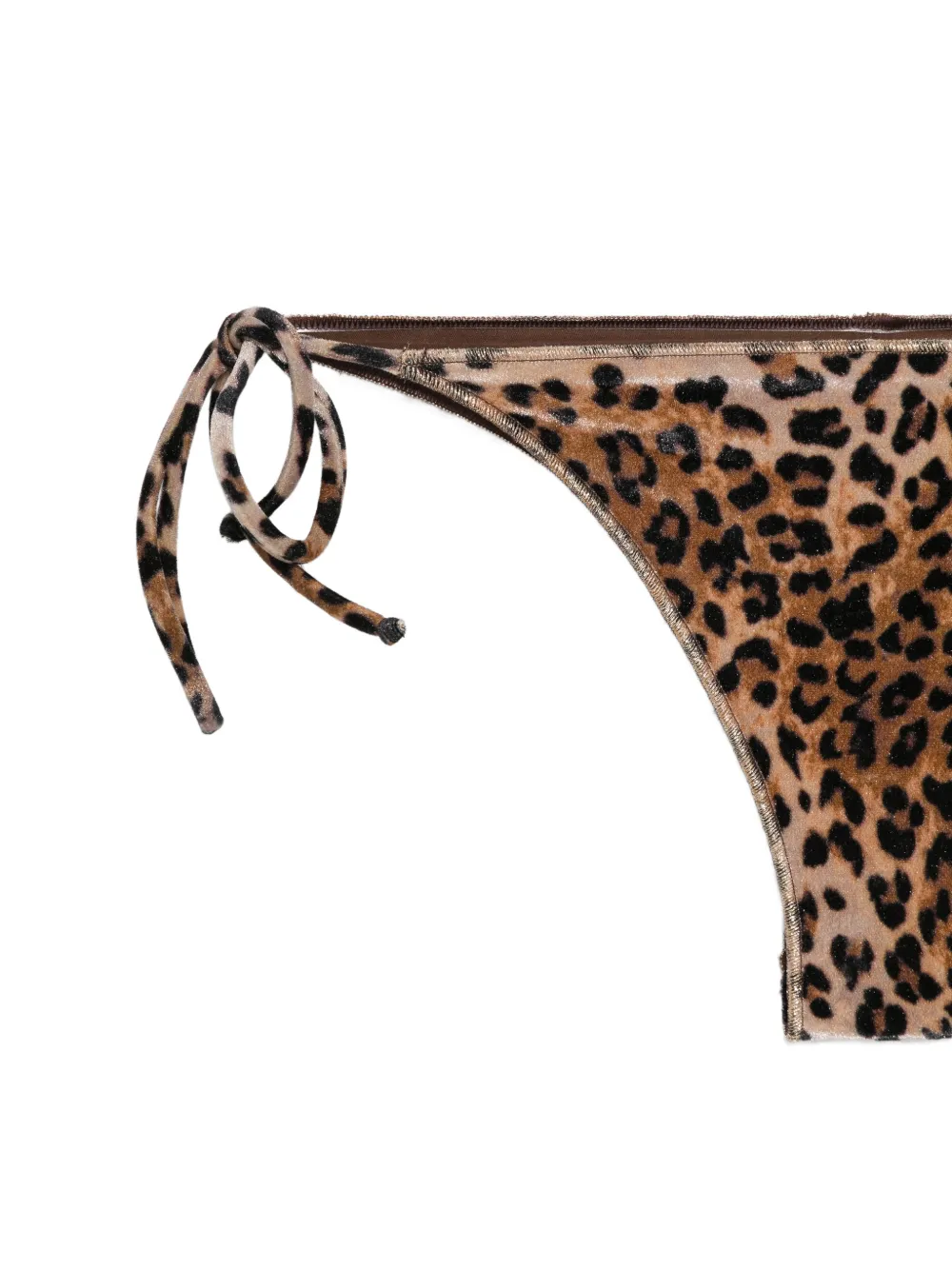 MC2 Saint Barth Marielle bikinislip met luipaardprint en striksluiting Bruin