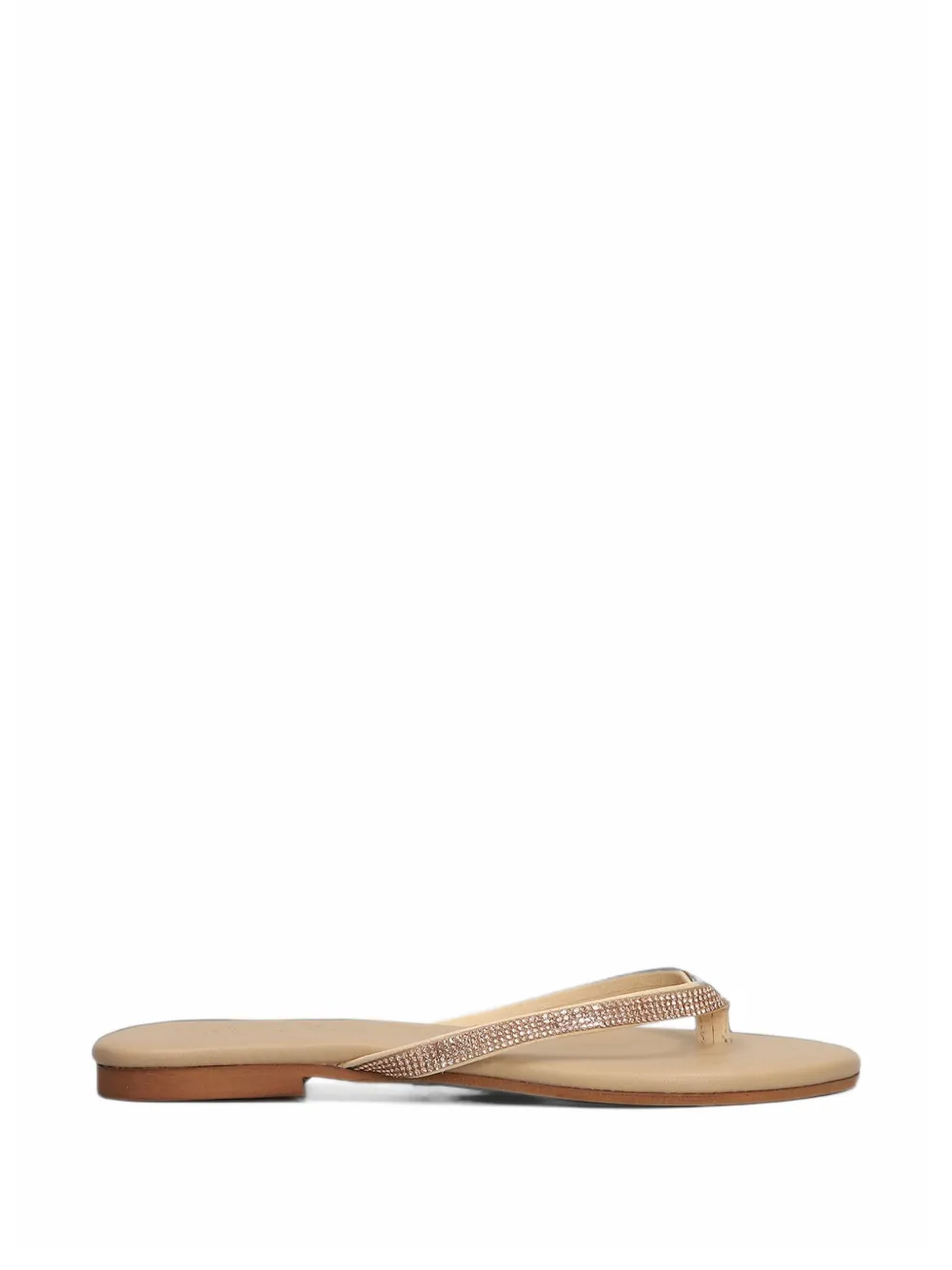 MC2 Saint Barth crystal-embellished flat sandals - Tons neutres MC2 Saint Barth crystal-embellished flat sandals - Tons neutres