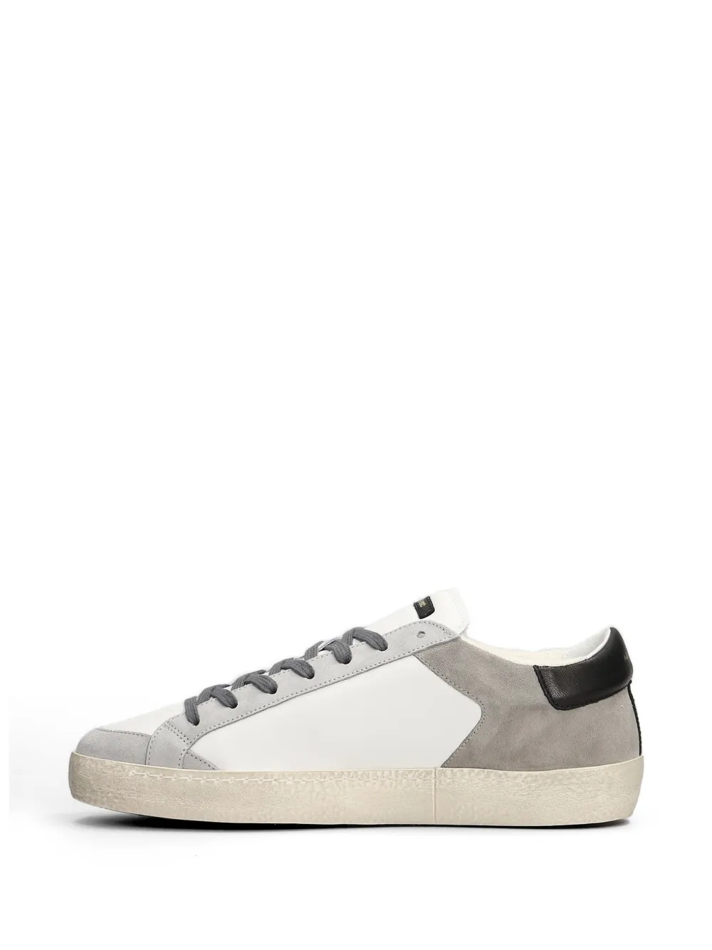 Ama Brand star-patch suede-panel sneakers Wit