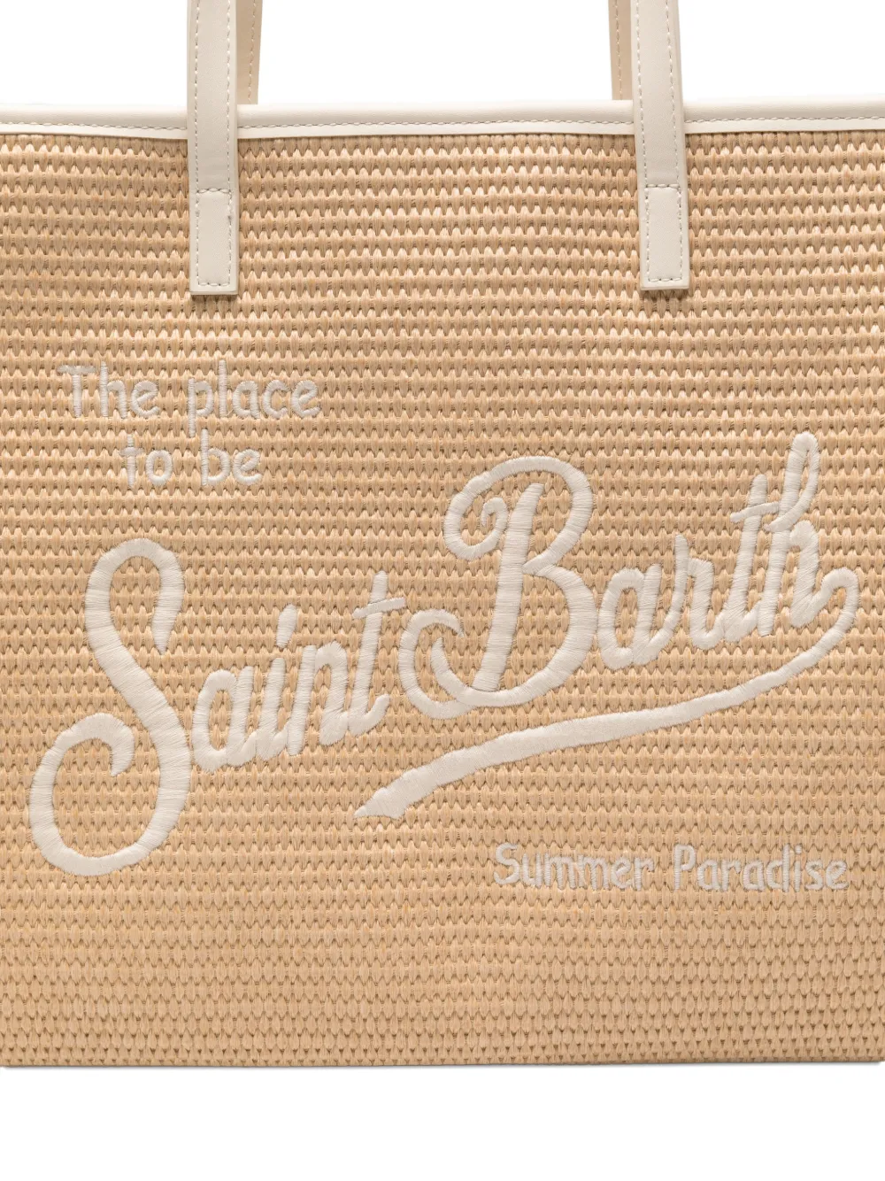 MC2 Saint Barth Vivian shopper met geborduurd logo Beige