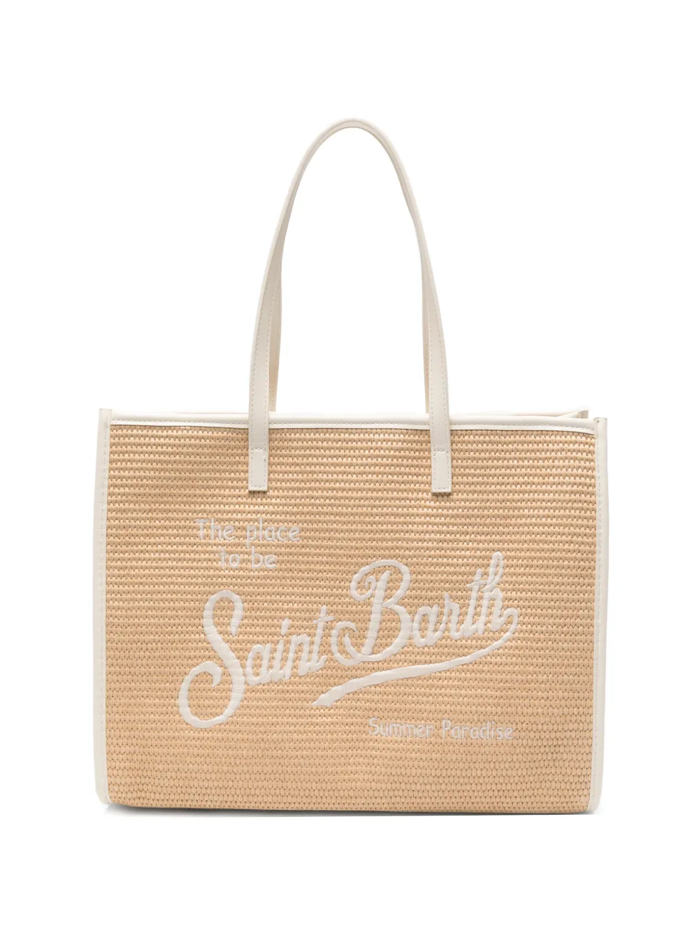 MC2 Saint Barth Vivian shopper met geborduurd logo Beige