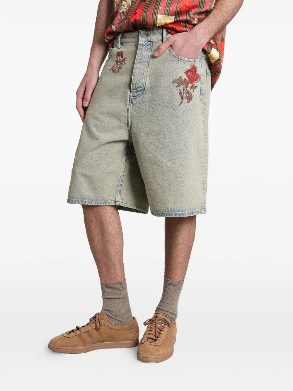 Drôle De Monsieur Denim shorts Blauw