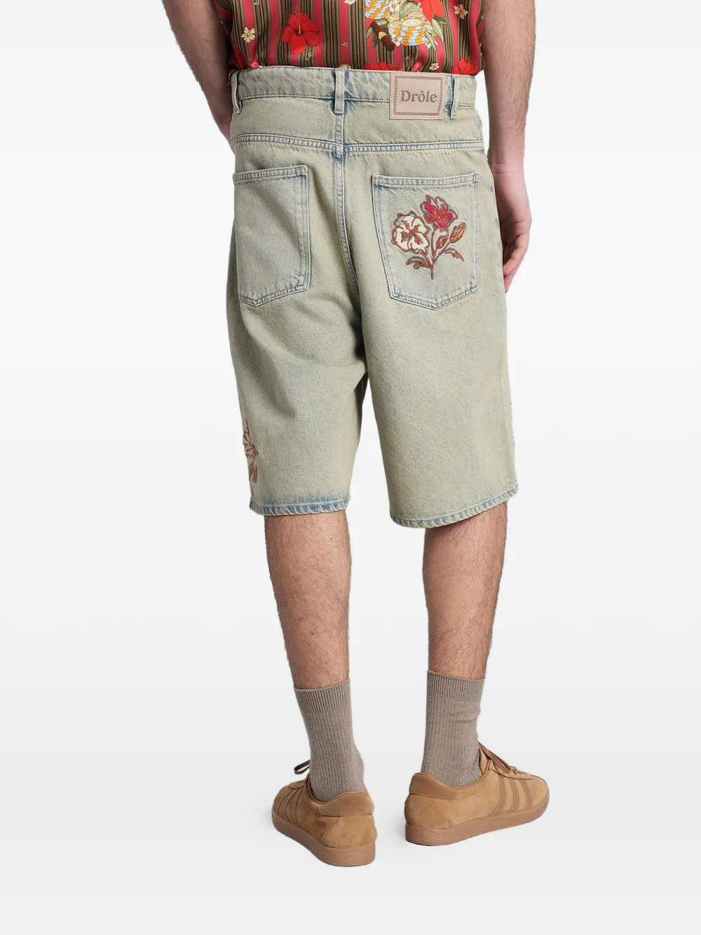 Drôle De Monsieur Denim shorts Blauw