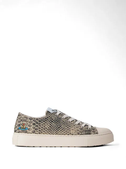 Vivienne Westwood Plimsoll snake-effect low-top sneakers