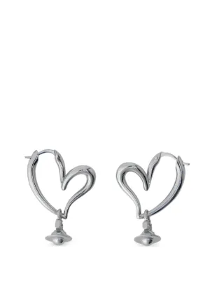 Vivienne Westwood Orb ハート ピアス | シルバートーン | FARFETCH JP