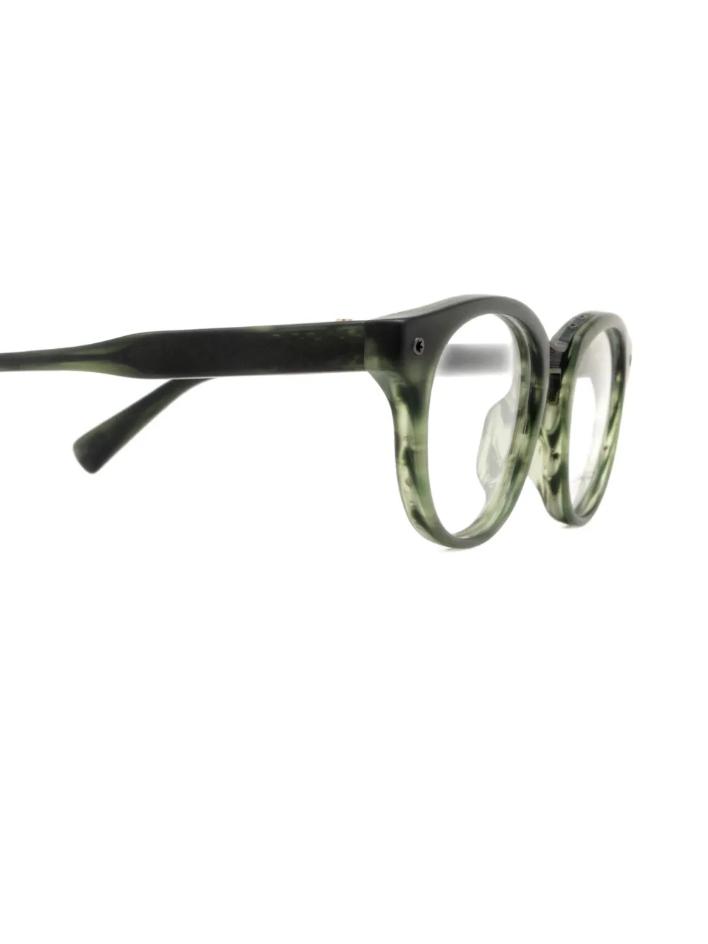 Yohji Yamamoto Bril met rond montuur Groen