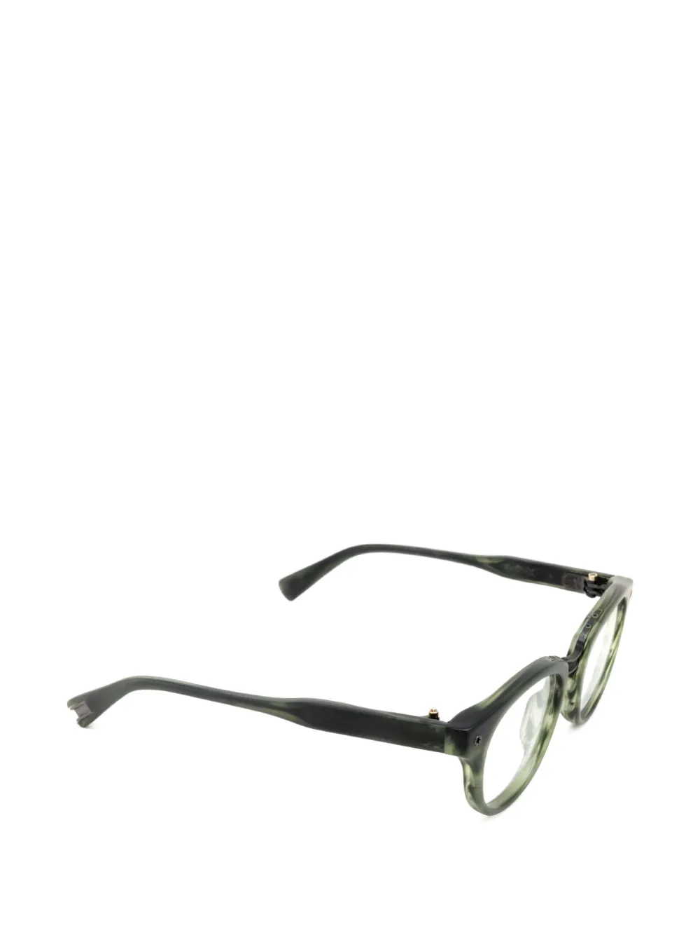Yohji Yamamoto Bril met rond montuur Groen