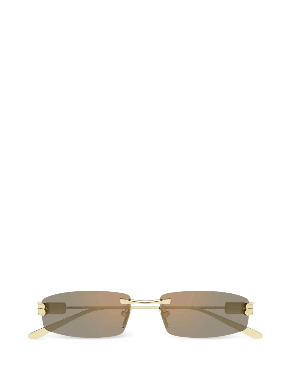 Balenciaga Eyewear Sonnenbrille mit eckigem Gestell - Gold