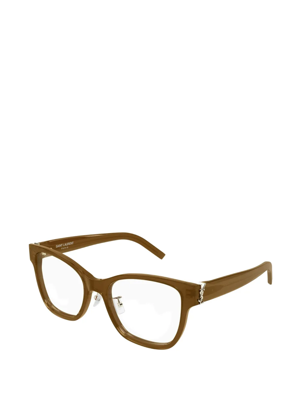 Saint Laurent Eyewear Bril met logodetail Bruin