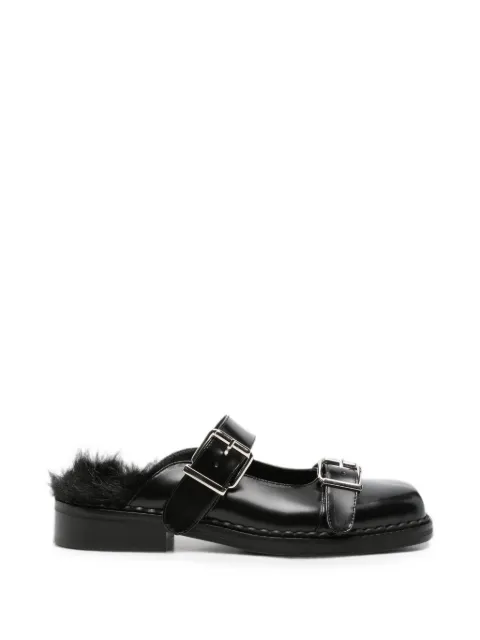 Simone Rocha faux-fur buckle mules