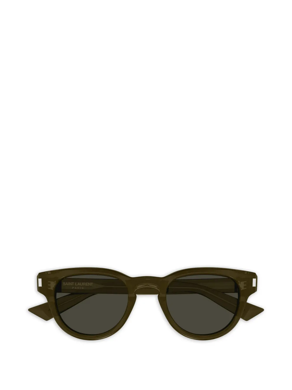 Saint Laurent Eyewear Sonnenbrille mit rundem Gestell - Braun