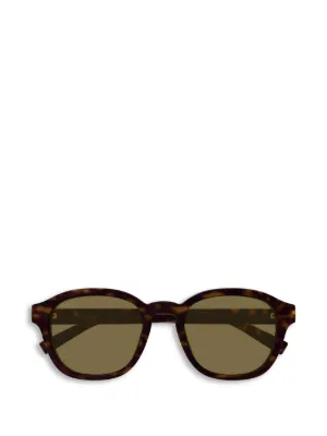 Gucci Eyewear ラウンドフレーム サングラス | ブラウン | FARFETCH JP