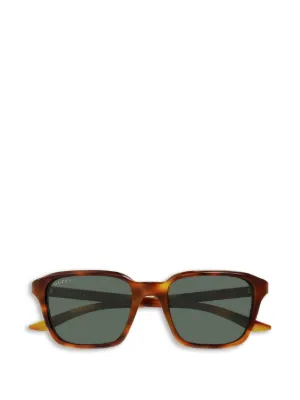 Gucci Eyewear スクエアフレーム サングラス | ブラウン | FARFETCH JP