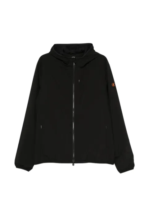 Save The Duck hooded logo-patch jacket