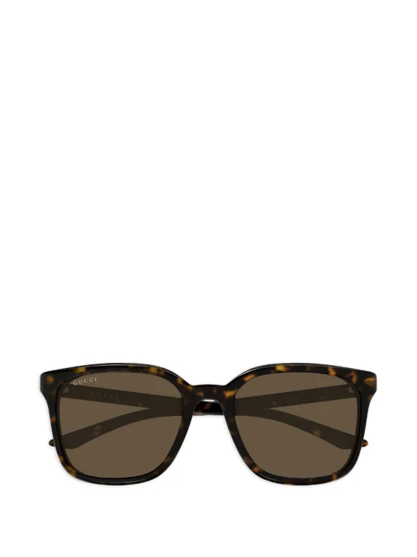 GUCCIグッチ　ヴィンテージスクエアフレーム・サングラス ブラウン/ブラック Gucci Eyewear スクエアフレーム サングラス | ブラウン | FARFETCH JP