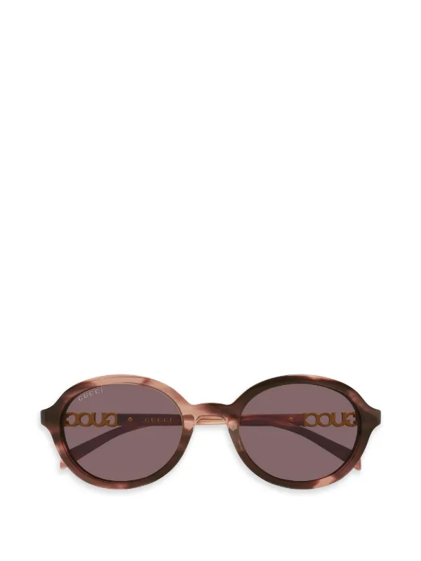 GUCCI サングラス ブラウンフレーム Gucci Eyewear ラウンドフレーム サングラス | ブラウン | FARFETCH JP