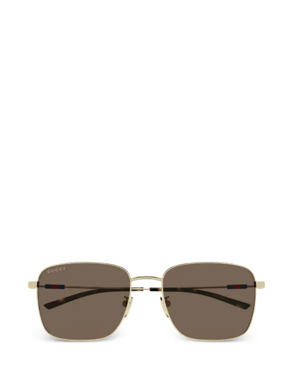 Gucci Eyewear スクエアフレーム サングラス | ゴールドトーン 