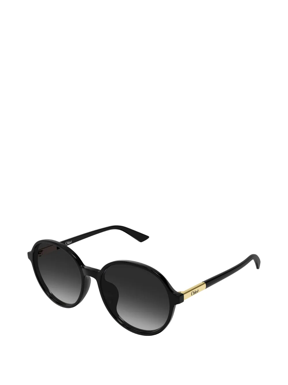 Chloé Eyewear Zonnebril met rond montuur Zwart