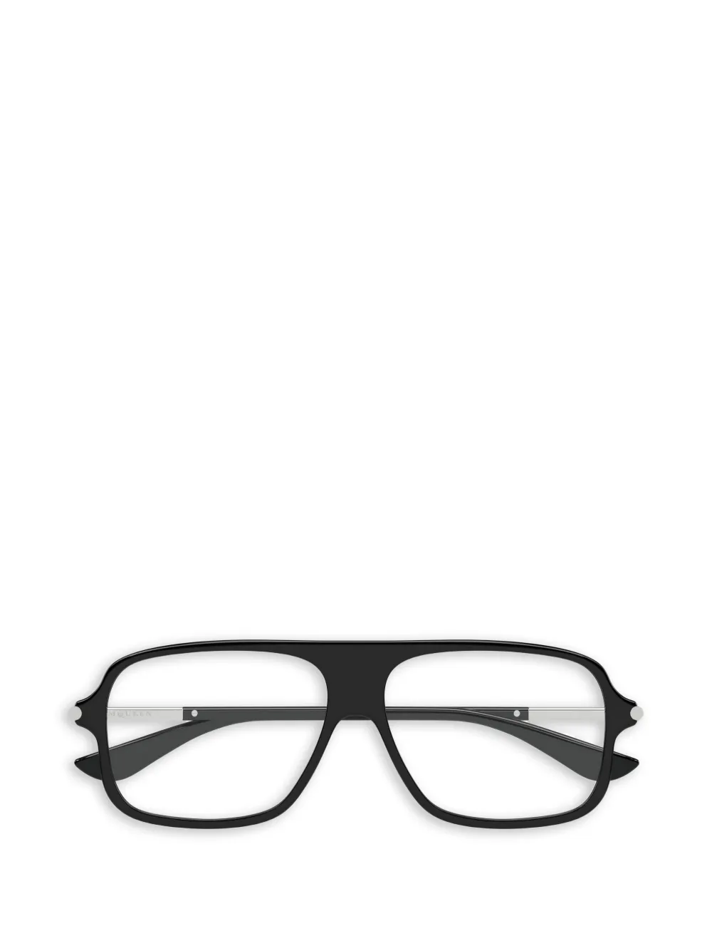 Alexander McQueen Eyewear pilot frame glasses - Nero
