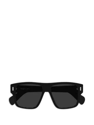 Alexander McQueen Eyewear スクエアフレーム サングラス | ブラック