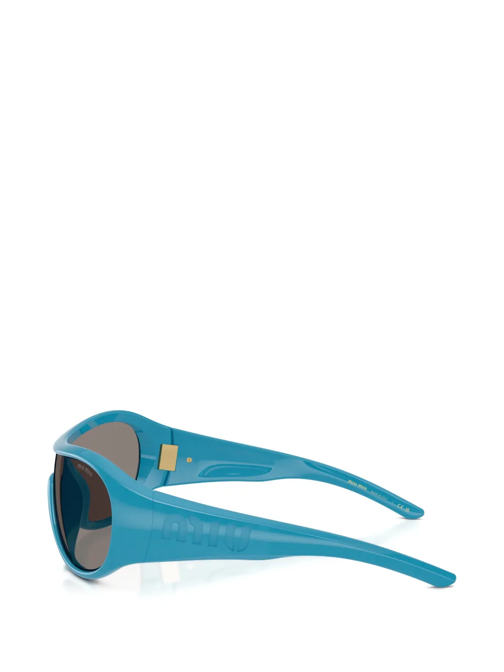 Miu Eyewear Zonnebril met ovaal montuur Blauw