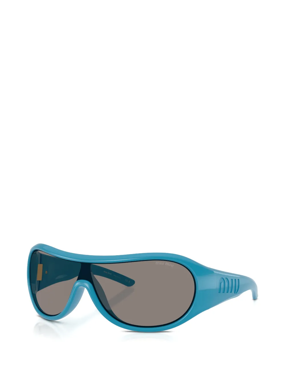 Miu Eyewear Zonnebril met ovaal montuur Blauw