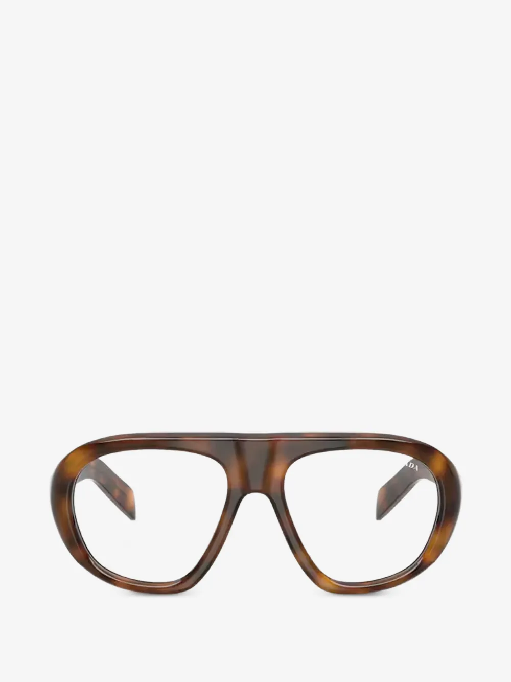 Prada Eyewear 톨토이즈셸 기하학 프레임 선글라스 | 브라운 | Image 1