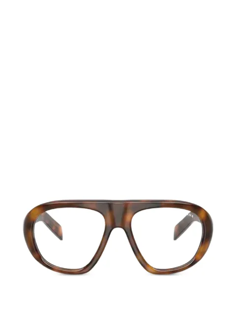 Prada Eyewear tortoise geometric frame sunglasses
