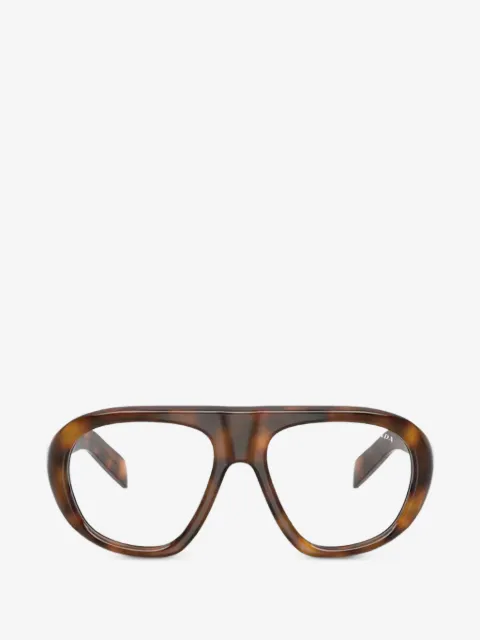 Prada Eyewear tortoise geometric frame sunglasses