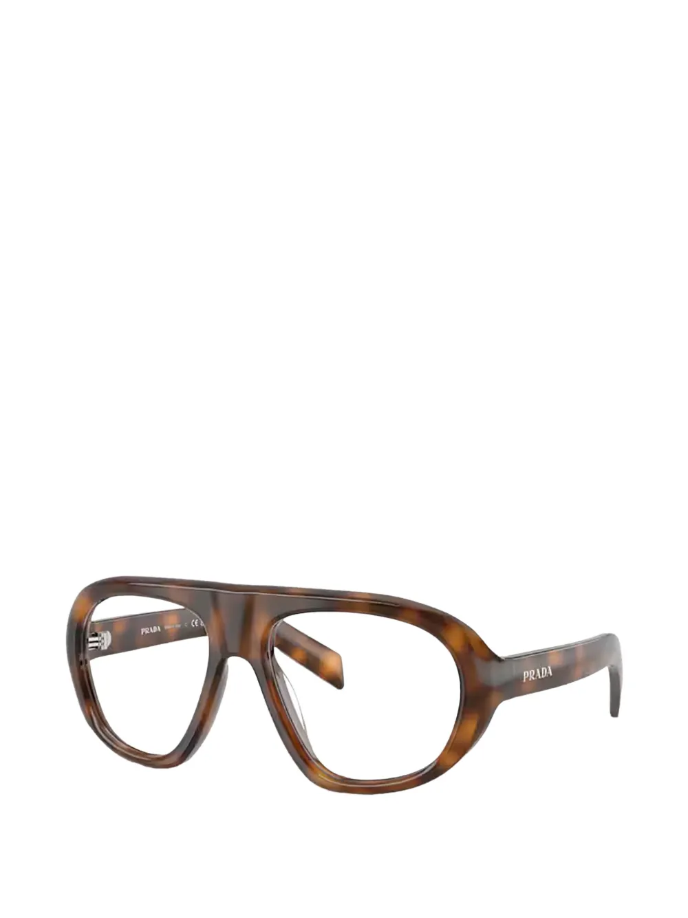 Prada Eyewear Zonnebril met piloten montuur en schildpadschild design Bruin