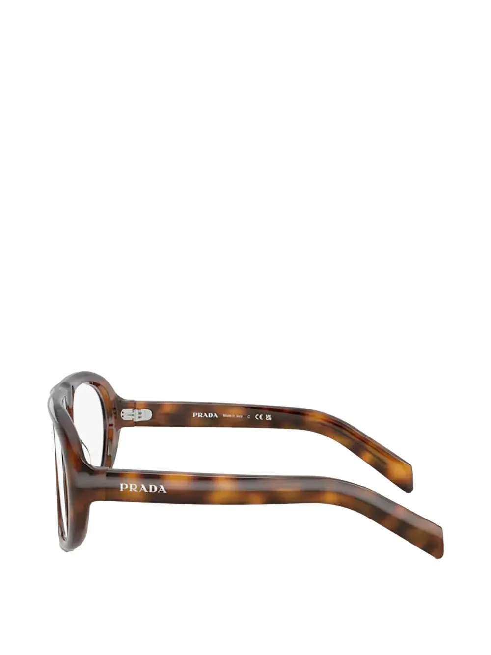 Prada Eyewear Zonnebril met piloten montuur en schildpadschild design Bruin