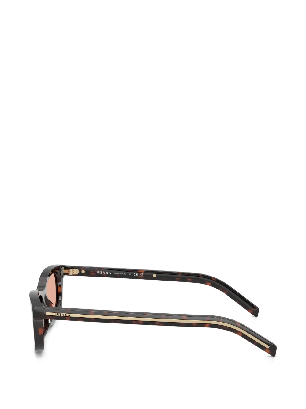 Prada Eyewear Zonnebril met vierkant montuur Bruin
