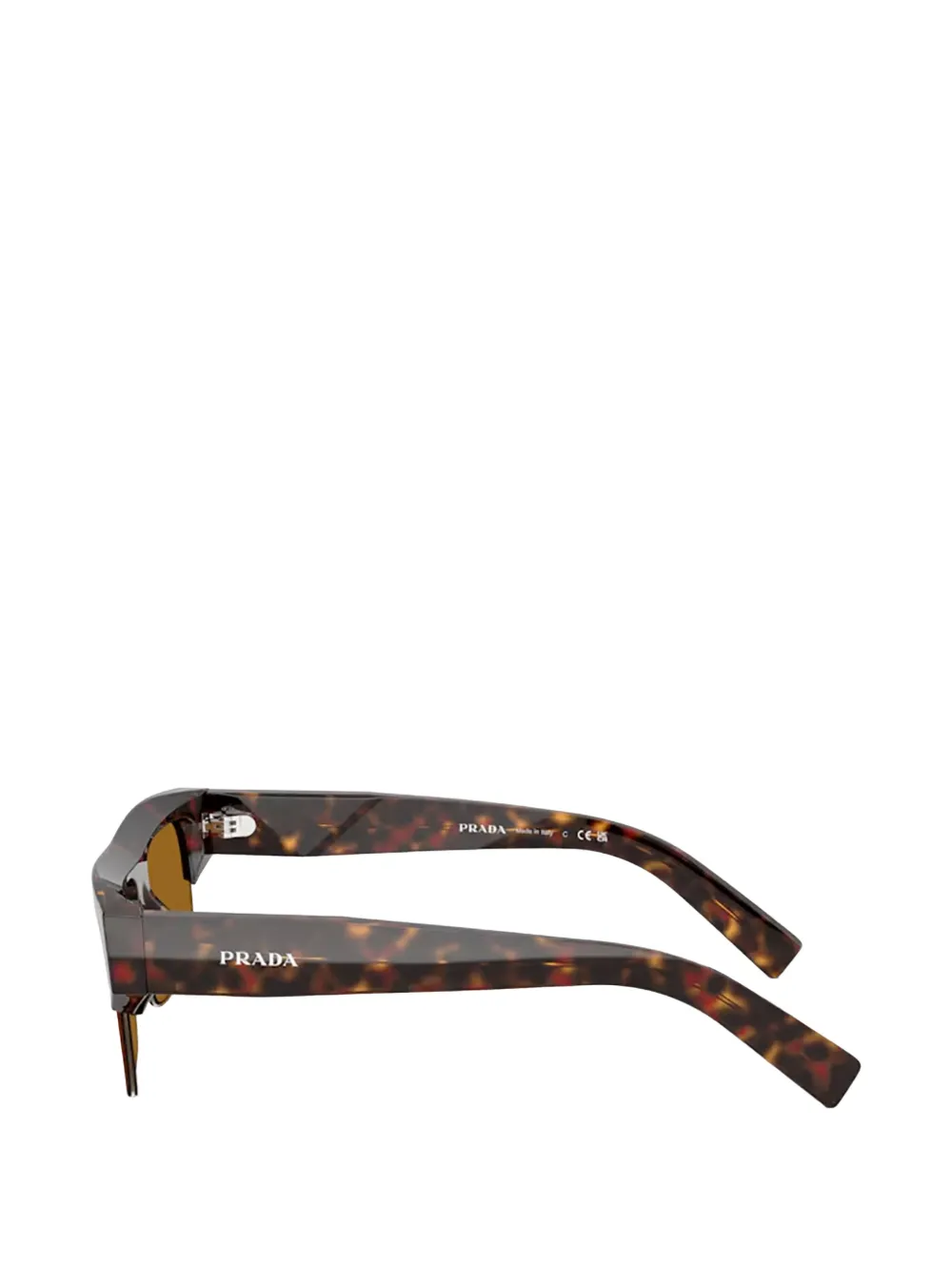 Prada Eyewear Zonnebril met vierkant montuur Bruin