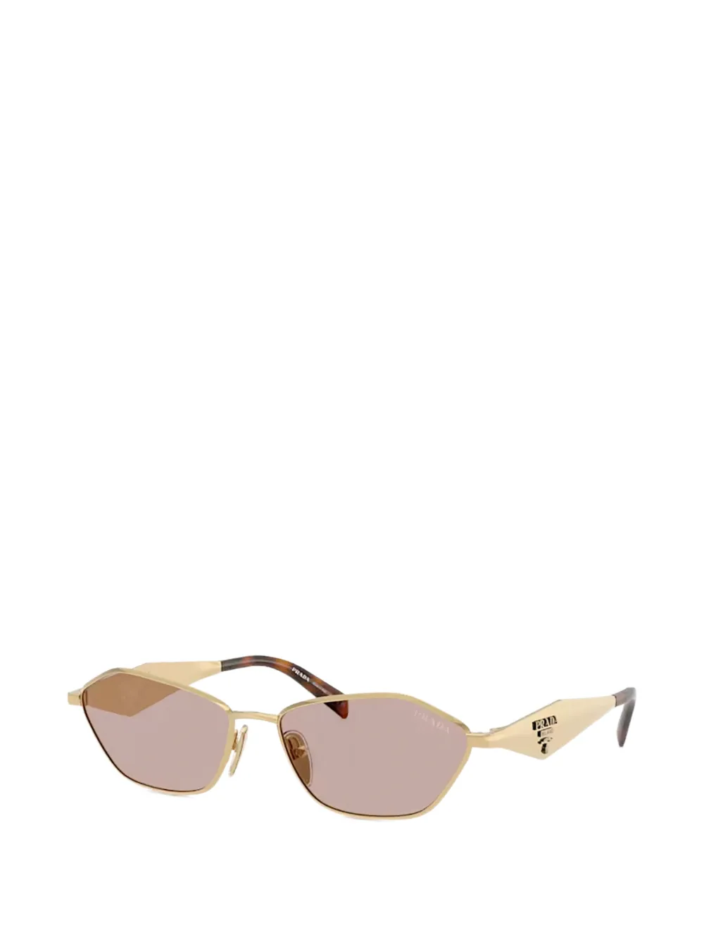 Prada Eyewear Zonnebril met geometrisch montuur Goud
