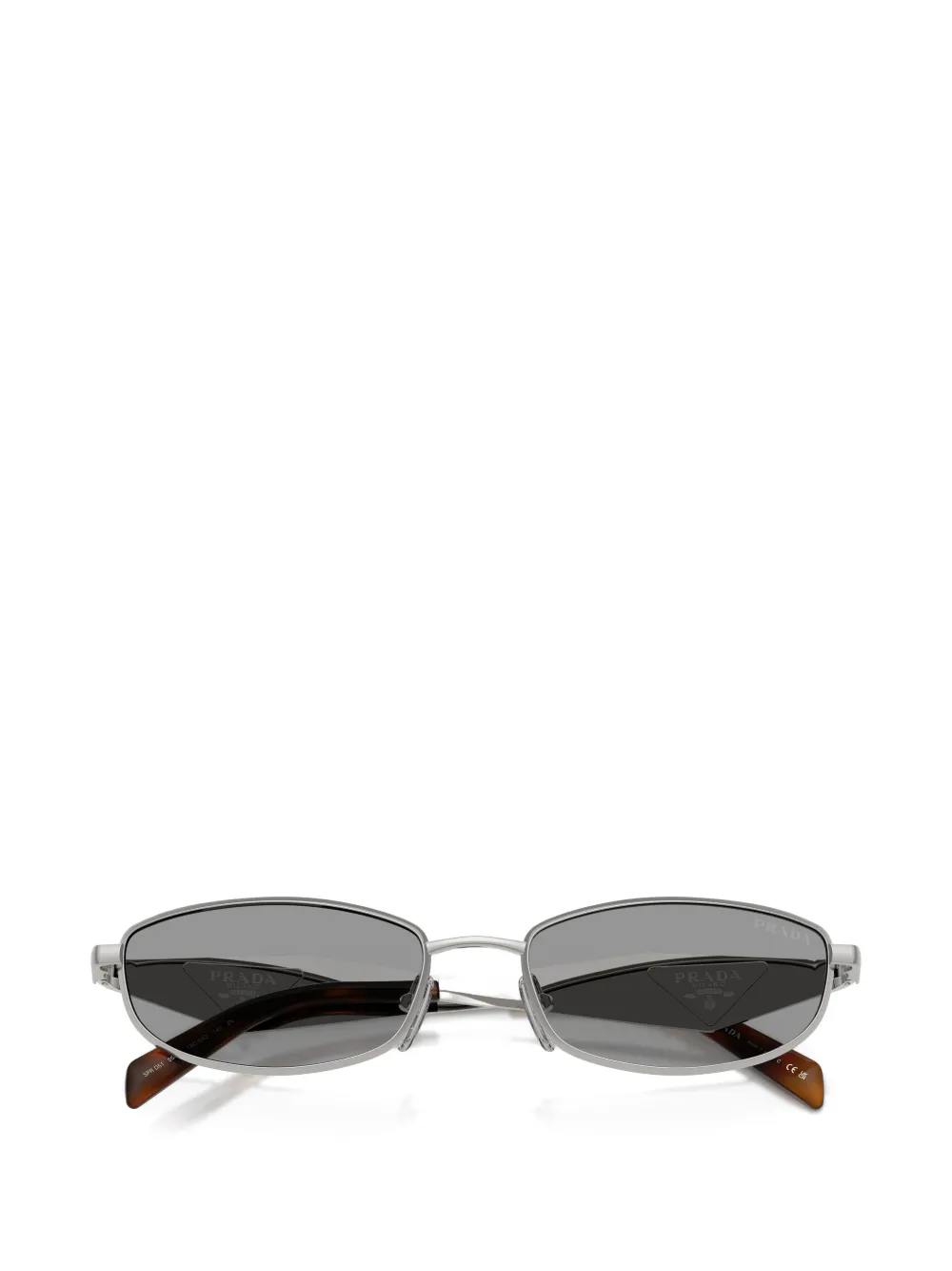 Prada Eyewear Zonnebril met rechthoekig montuur Zilver