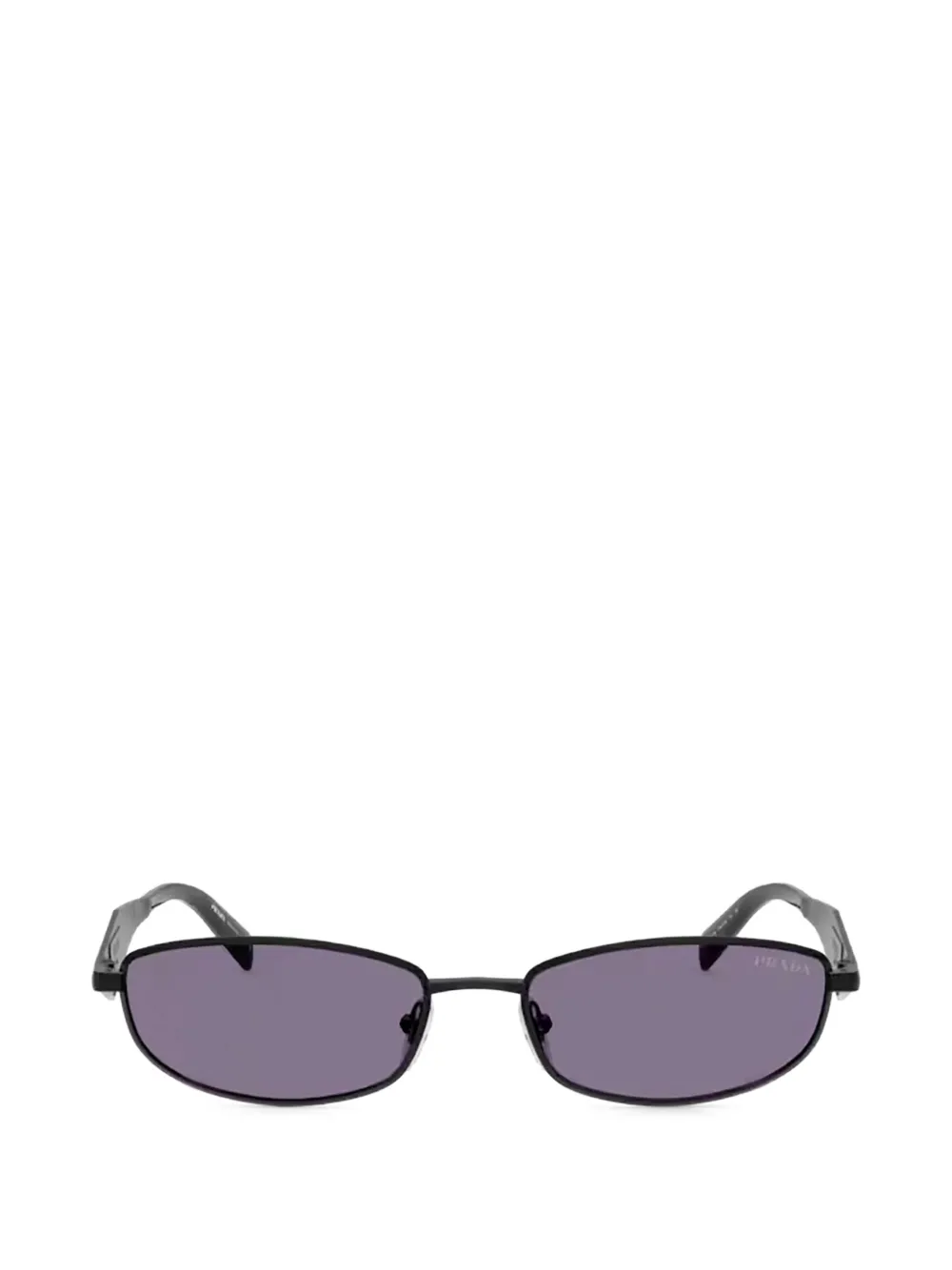 Prada Eyewear satin geometric sunglasses - Nero