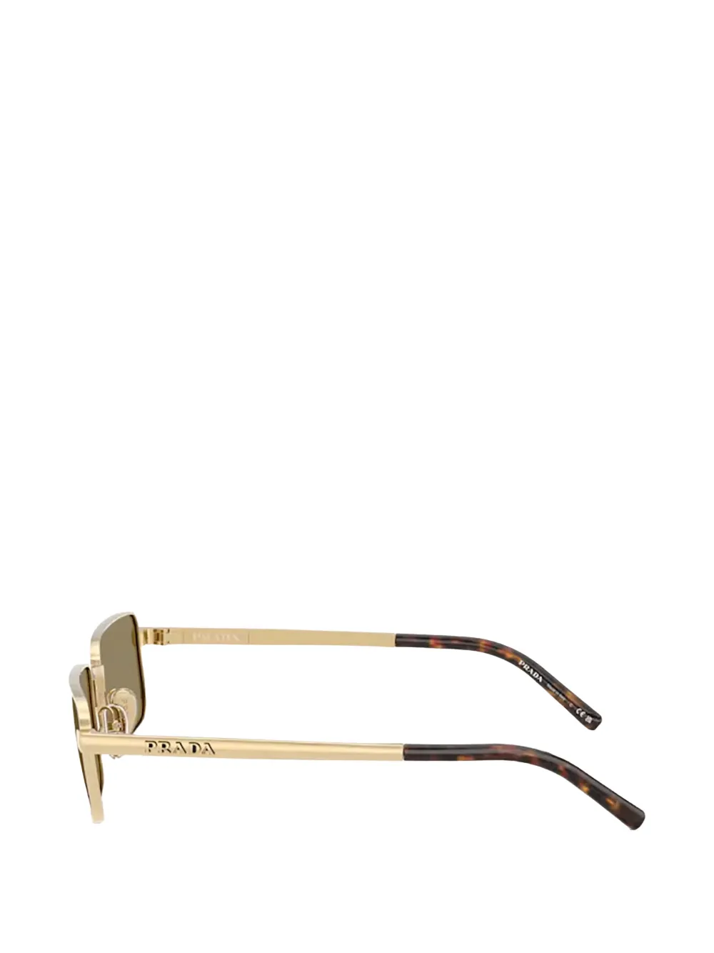 Prada Eyewear Zonnebril met rechthoekig montuur Goud