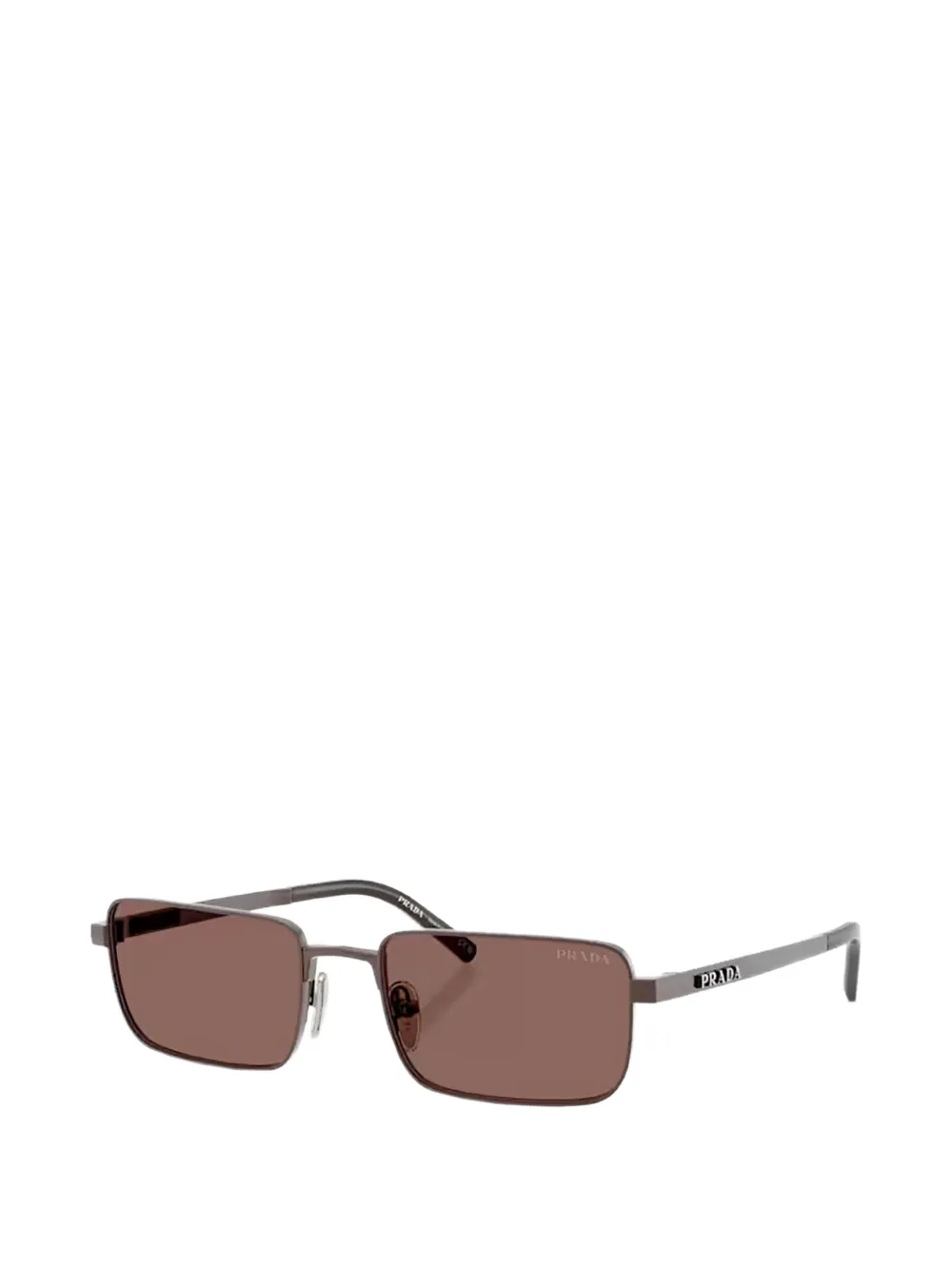 Prada Eyewear Zonnebril met rechthoekig montuur Bruin